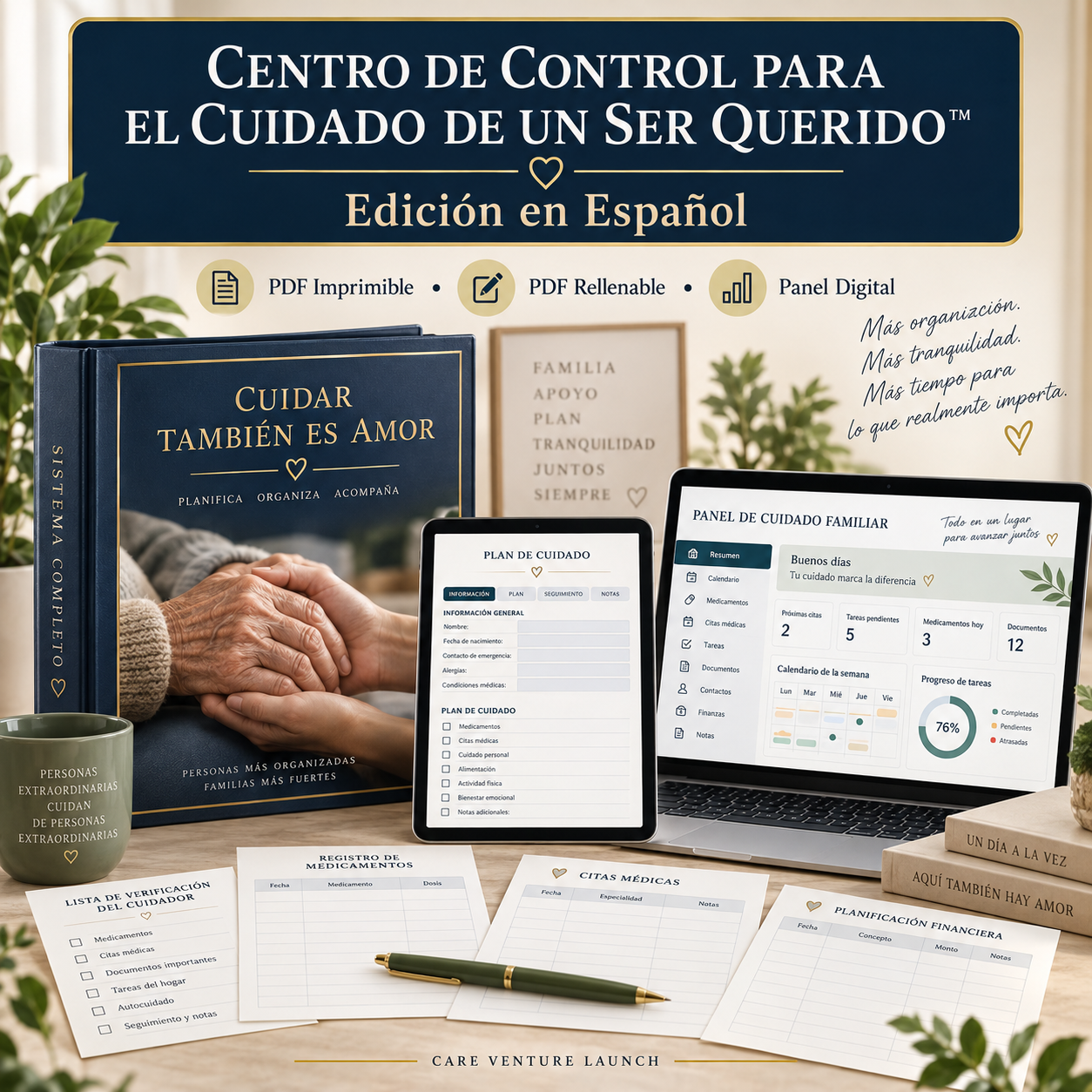 Centro de Control para el Cuidado de un Ser Querido Spanish Edition